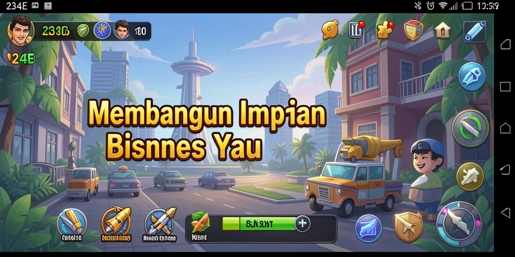 Tangkapan layar 234E menampilkan dinamika gameplay Tycoon yang menarik.