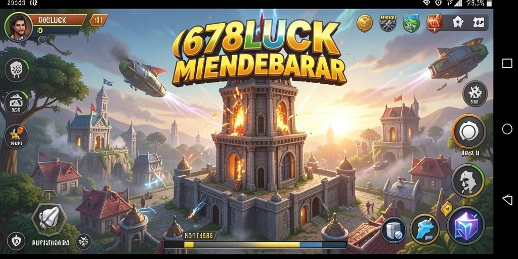 Screenshot gameplay menunjukkan pertahanan menara yang kuat di 678LUCK.