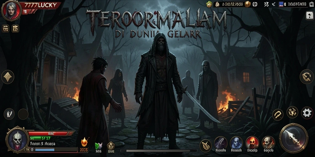 Gameplay 777LUCKY yang menakutkan dan mencekam dengan hantu-hantu misterius.