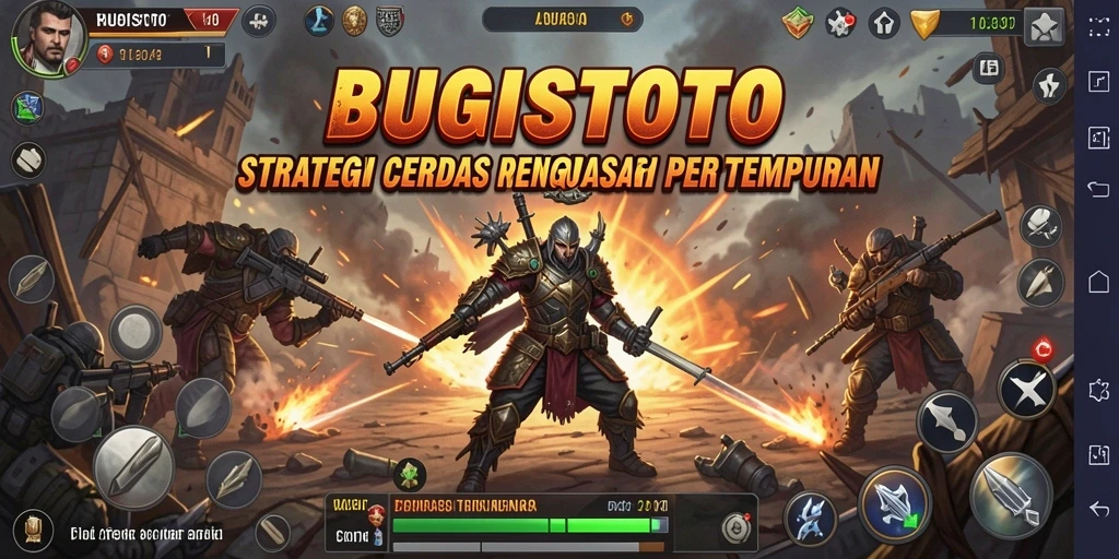 Tampilan gameplay <strong>BUGISTOTO</strong> yang memikat dengan aksi pertempuran strategi.