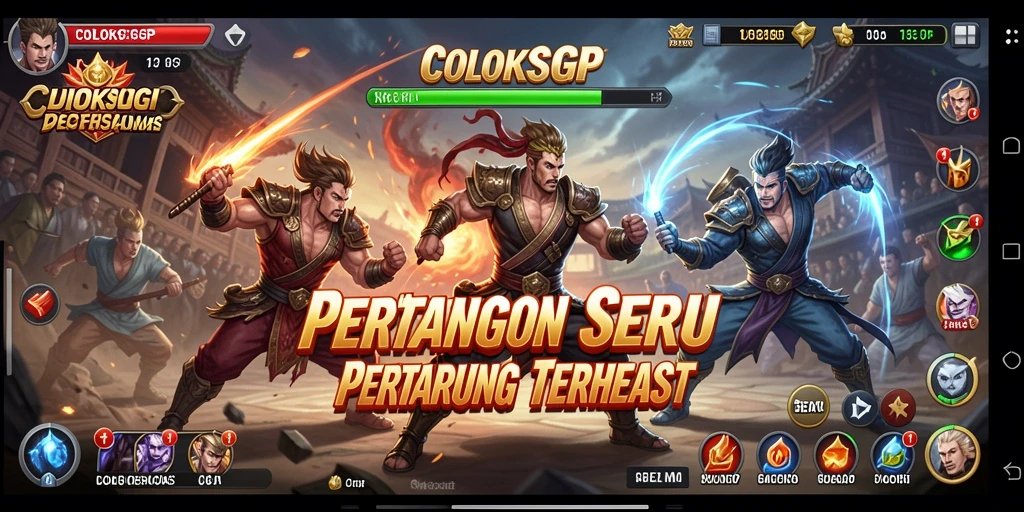 Tangkapan layar gameplay COLOKSGP menunjukkan aksi pertarungan yang mendebarkan.