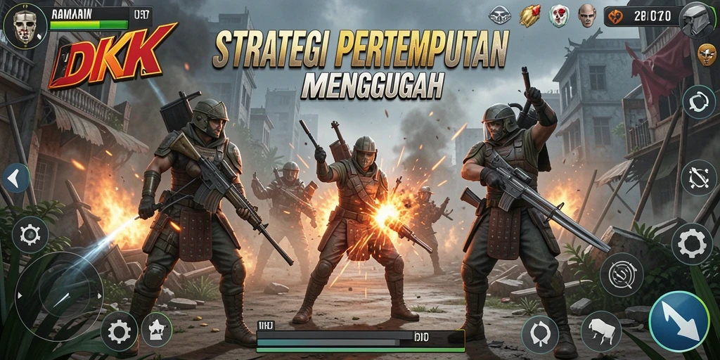 Screenshot DKK menampilkan pertempuran strategi yang seru dan dinamis.