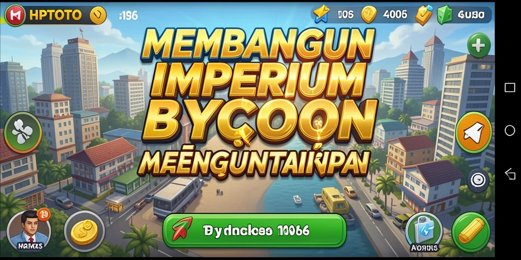 Screenshot menampilkan gameplay seru dari HPTOTO, memperlihatkan manajemen bisnis yang dinamis.