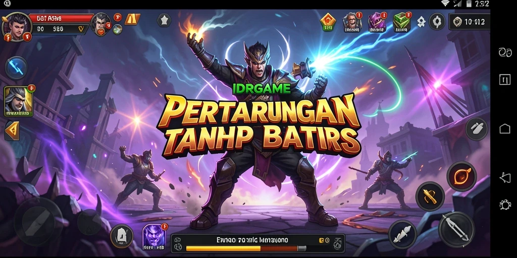Tampilan pertarungan intens dalam IDRGAME dengan karakter unik.