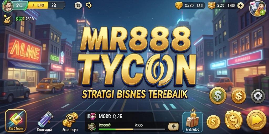 Screenshot gameplay MR888 menampilkan dinamika pengelolaan bisnis yang interaktif.