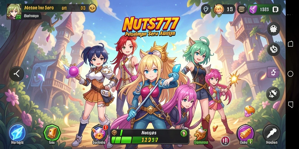 Tampilan gameplay seru dan karakter Anime yang menawan.