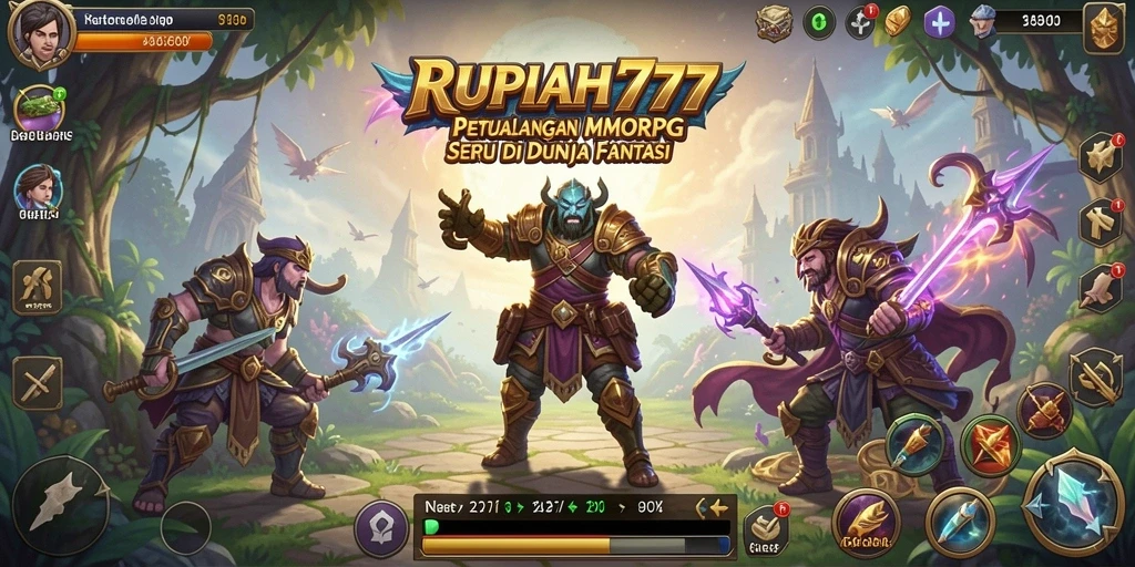 Screenshot utama RUPIAH777 menunjukkan aksi seru di dunia MMORPG.